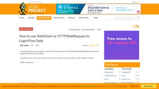
                            5. [Solved] How to use WebClient or HTTPWebRequest to Login/Post Data ...