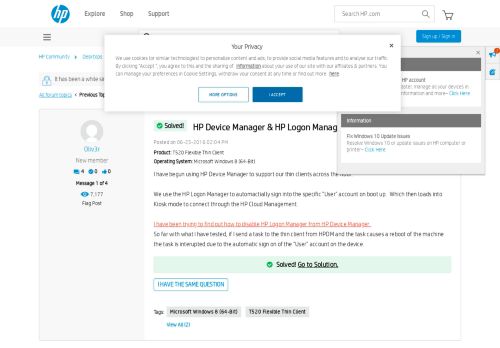 
                            4. Solved: HP Device Manager & HP Logon Manager - HP Support ...