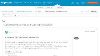 
                            12. Solved: HughesNet Voice Web Self-Care Administration - HughesNet ...