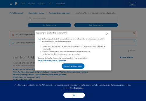 
                            4. Solved: i am from UAE, i have make personal paypal account ...