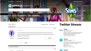 
                            13. Solved: I can log into origin but not Sims 3 game or site - EA Answers HQ