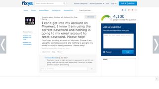 
                            5. SOLVED: I can't get into my account on Miumeet. I know - Fixya