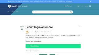 
                            7. Solved: I can't login anymore - The Spotify Community