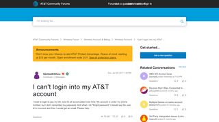 
                            4. Solved: I can't login into my AT&T account - AT&T Community