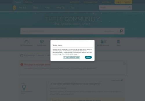
                            5. Solved: is the email address ee@mail-ee.co.uk valid - The EE Community
