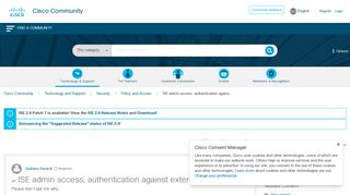 
                            2. Solved: ISE admin access, authentication agains... - Cisco Community