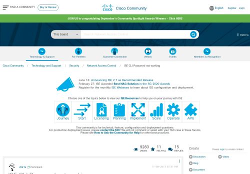 
                            8. Solved: ISE CLI Password not working - Cisco Community