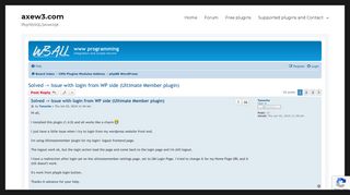 
                            6. Solved -> Issue with login from WP side (Ultimate Member plugin ...