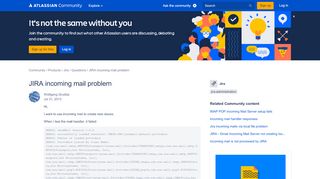 
                            5. Solved: JIRA incoming mail problem - Atlassian Community