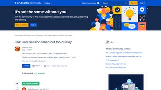 
                            3. Solved: Jira: user session timed out too quickly - Atlassian Community