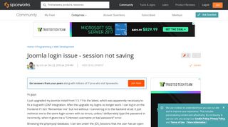 
                            7. [SOLVED] Joomla login issue - session not saving - Web Dev ...