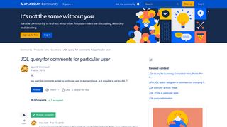 
                            6. Solved: JQL query for comments for particular user - Atlassian ...
