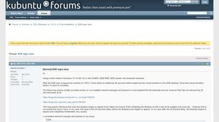 
                            1. [SOLVED] KDE login slow - Kubuntu Forums