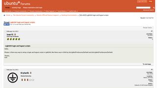 
                            2. [SOLVED] LightDM login and logout scripts - Ubuntu Forums