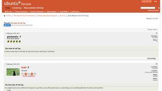 
                            1. [SOLVED] live view of ssh log - Ubuntu Forums