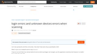 
                            1. [SOLVED] login errors and unknown devices errors when scanning ...