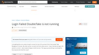
                            2. [SOLVED] Login Failed DoubleTake is not running - General Software ...