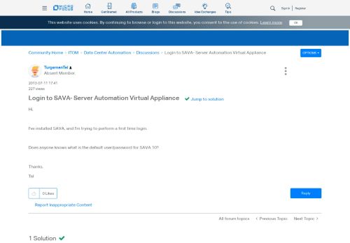 
                            5. Solved: Login to SAVA- Server Automation Virtual Appliance - Micro ...