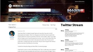 
                            1. Solved: Mass Effect 2 Cerberus Network Login - Answer HQ