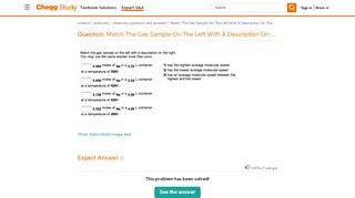 
                            7. Solved: Match The Gas Sample On The Left With A Descriptio ... - Chegg