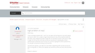 
                            11. Solved: McAfee Support Community - login problem on eepc - McAfee ...