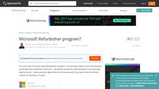 
                            7. [SOLVED] Microsoft Refurbisher program? - MS Licensing ...