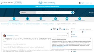 
                            7. Solved: Migrate CUCM VM from UCS to a different... - Cisco Community