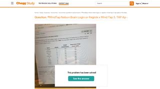 
                            5. Solved: ®MindTap Nelson Brain Login Or Registe X Mind Tap ... - Chegg