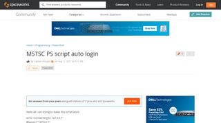 
                            11. [SOLVED] MSTSC PS script auto login - PowerShell - Spiceworks ...