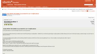 
                            3. [SOLVED] mySQL ERROR 1045 (28000): Access denied for user 'root ...