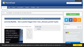 
                            12. [solved] MySQL - Got a packet bigger than 'max_allowed_packet' bytes