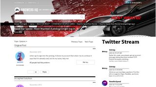 
                            7. Solved: Need For Speed: Most Wanted Autolog/Origin log in - Answer ...