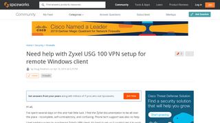 
                            11. [SOLVED] Need help with Zyxel USG 100 VPN setup for remote Windows ...