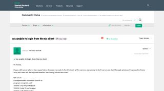 
                            1. Solved: nis unable to login from the nis client - Hewlett Packard ...