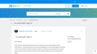 
                            2. Solved: no automatic sign in - TeamViewer Community - 5563