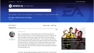 
                            6. Solved: No login, White Screen on Origin - Answer HQ