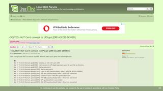 
                            1. <SOLVED> NUT Can't connect to UPS got [ERR ACCESS-DENIED] - Linux ...