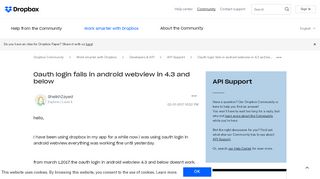 
                            4. Solved: Oauth login fails in android webview in 4.3 and be ...