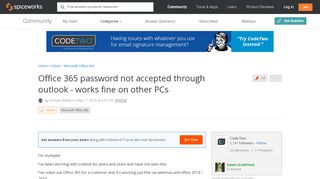 
                            7. [SOLVED] Office 365 password not accepted through outlook - works ...