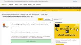 
                            13. Solved: On-premise gateway on a server: how to sign in aut ...
