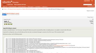 
                            13. [SOLVED] OpenVPN failing to connect - Ubuntu Forums
