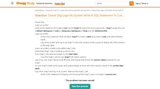 
                            10. Solved: Oracle 10g Login As System Write A SQL Statement T ...