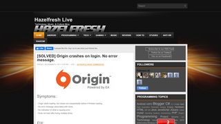 
                            6. [SOLVED] Origin crashes on login. No error message. ~ Hazelfresh Live