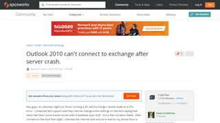 
                            8. [SOLVED] Outlook 2010 can't connect to exchange after server crash ...