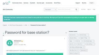 
                            6. Solved: Password for base station? - Arlo Communities