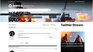 
                            2. Solved: PC Battlefield 4 DOWNLOAD BROWSER PLUGIN - Answer HQ