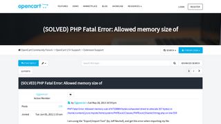 
                            4. (SOLVED) PHP Fatal Error: Allowed memory size of - OpenCart ...