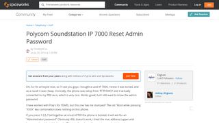 
                            9. [SOLVED] Polycom Soundstation IP 7000 Reset Admin Password - VoIP ...