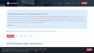 
                            11. [SOLVED] pop login and youbiz - Youjoomla Support Forums