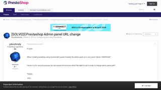 
                            4. [SOLVED] Prestashop Admin panel URL change - Configuring and using ...